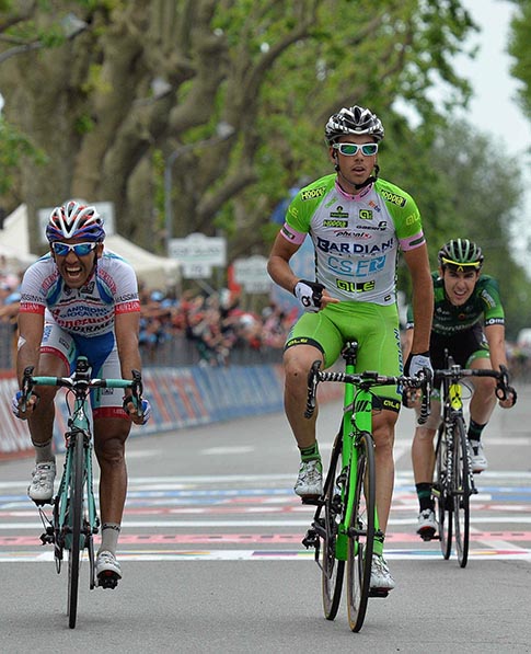 Rigoberto Uran nel giorno del suo trionfo al Giro d'Italia ©Photo La Press/RCS Sport